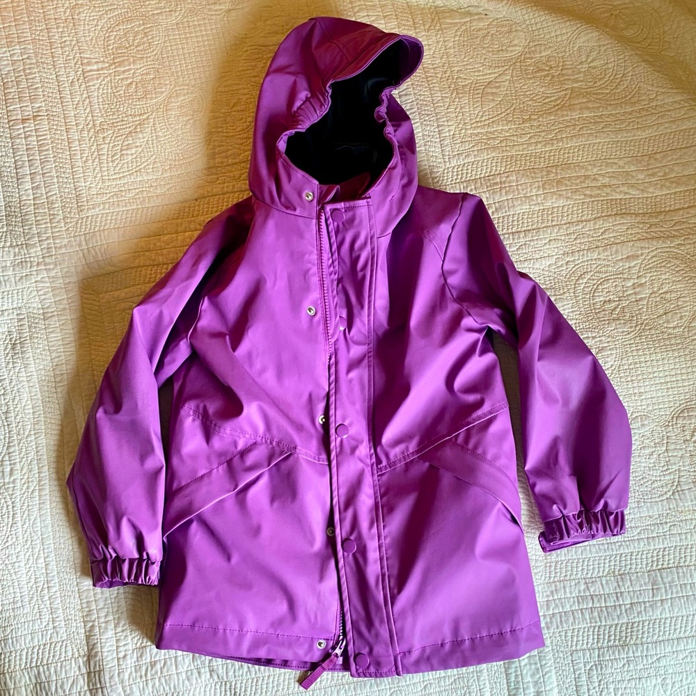 Girls Cat & Jack 2 in 1 Purple Rain Jacket Size Small